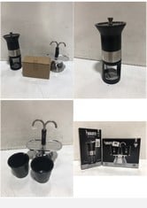 BIALETTI MACCHINA CAFFÈ COFFEE GRINDER TO INCLUDE BIALETTI MINI INDUCTION ESPRESSO MAKER