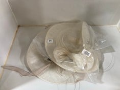 JOHN LEWIS IRIS SPLIT CROWN OCCASION HAT IN IVORY RRP £155 TO INCLUDE JOHN LEWIS OCCASION HAT IN IVORY