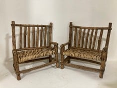 7 X BOXES OF SMALL WICKER BENCHES