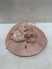 JOHN LEWIS PENELOPE UPTURN OCCASION HAT IN OYSTER PINK RRP £ 165