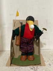 2 X STONE THE CROWS ERNIE - GOLFER - HEIGHT 44CM - TOTAL RRP £120