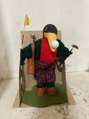 2 X STONE THE CROWS ERNIE - GOLFER - HEIGHT 44CM - TOTAL RRP £120