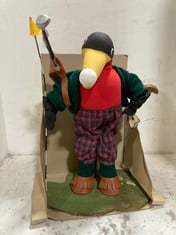 2 X STONE THE CROWS ERNIE - GOLFER - HEIGHT 44CM - TOTAL RRP £120