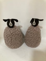 4 X STONE THE CROWS LARGE UPRIGHT JACOB SHEEP - TOTAL RRP £64