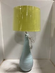 2 X STONE THE CROWS MEDIUM TEARDROP LAMP BASE - PASTEL MINT TO INCLUDE LAMP SHADE - PASTEL MINT - TOTAL RRP £125