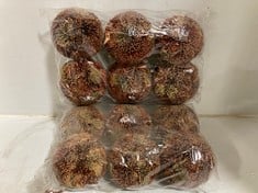 10 X STONE THE CROWS SET OF 6 LG DARK REED BALLS - DIAMETER 10 CM - TOTAL RRP £75