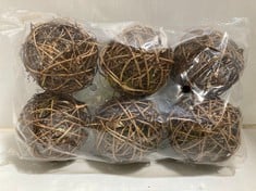 12 X STONE THE CROWS SET OF 6 LG DARK REED BALLS - DIAMETER 10 CM - TOTAL RRP £90