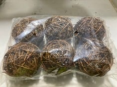 18 X STONE THE CROWS SET OF 6 LG DARK REED BALLS - DIAMETER 10 CM - TOTAL RRP £90