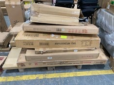 PALLET OF ASSORTED FURNITURE / PARTS TO INCLUDE SHELF BED FRAME IN WHITE - MODEL NO. WF290551AWW (BOX 2/2, PART ONLY) (ZONE 4) (KERBSIDE PALLET DELIVERY)