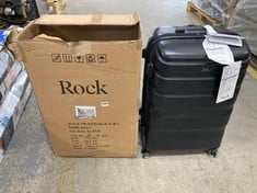 ROCK BALI 3PCS HARDSHELL SUITCASE IN BLACK - MODEL NO. TR-0235-BLK-S.M.L - RRP £250 (ZONE 1)