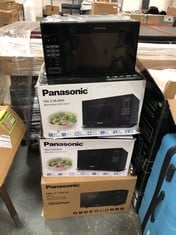 4 X ASSORTED PANASONIC MICROWAVES TO INCLUDE MICROWAVE OVEN IN BLACK - MODEL NO. NN-E28JBM (ZONE 1)