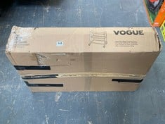 VOGUE 3 TIER FLAT PACK TROLLEY IN STAINLESS STEEL - RRP £138 (ZONE 2)