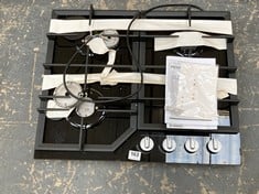 HISENSE 60CM 4 BURNER GAS HOB - MODEL NO. GG643B - RRP £229 (ZONE 2)