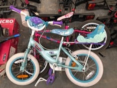 HUFFY FROZEN KIDS BIKE IN BLUE - 14'' WHEEL TO INCLUDE APOLLO ROXIE KIDS BIKE IN MULTI COLOUR - 16'' WHEEL (ZONE 2)