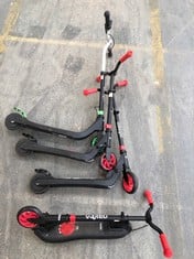 3 X WIRED ELECTRIC SCOOTER IN BLACK / RED TO INCLUDE 1 X WIRED SCOOTER IN GREEN (COLLECTION ONLY) (ZONE 2)