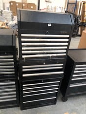 14 DRAWER TOOL CABINET AND CHEST SET IN BLACK (ZONE 2) (KERBSIDE PALLET DELIVERY)