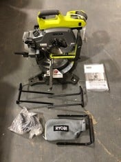 RYOBI 18V 216MM SLIDING COMPOUND MITRE SAW - MODEL NO. R18MS216-0 - RRP £299 (ZONE 1)