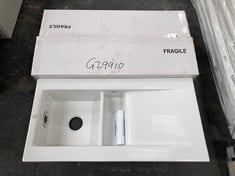 NEVADA INSET 1.5 BOWL KITCHEN SINK IN CERAMIC WHITE APPROX 1010 X 510MM - ITEM NO. CNV2WH - RRP £268 (ZONE 3)