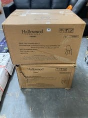 2 X HALLOWOOD SET OF CULLOMPTON DINING CHAIRS IN SILVER FABRIC AND BLACK LEGS - ITEM NO. CMT-CHA502 - TOTAL LOT RRP £220 (ZONE 1)