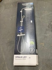 GROHE VITALIO JOY SYSTEM 260 COOL TOUCH THERMOSTATIC SHOWER SYSTEM - RRP £395 (ZONE 1)