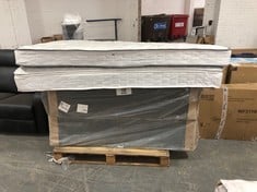 3 X BED ITEMS TO INCLUDE MATTRESS APPROX 125 X 195 CM IN WHITE (KERBSIDE PALLET DELIVERY) (ZONE 4) (KERBSIDE PALLET DELIVERY)