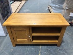 ASTORIA 1 DOOR 2 SHELF TV UNIT IN WAXED OAK - PRODUCT CODE. AST008 - RRP £260 (ZONE 4)