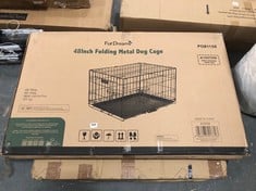 2 X ASSORTED ITEMS TO INCLUDE FURDREAMS 48'' FOLDING METAL DOG CAGE - ITEM NO. 413703 (ZONE 4)