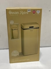 SWAN RETRO CREAM 45 LITRE SQUARE SENSOR BIN