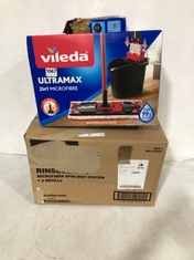 3 X ASSORTED ITEMS TO INCLUDE VILEDA ULTRAMAX 2-IN-1 MICROFIBRE SET