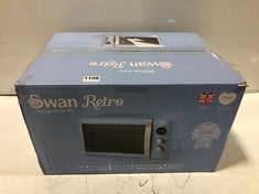 SWAN RETRO 800W 20L MICROWAVE OVEN IN BLUE