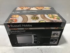 RUSSELL HOBBS COLOURS PLUS+ CLASSIC COMPACT MANUAL MICROWAVE OVEN MODEL NO-RHMM701B-N