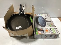 QTY OF ASSORTED KITCHEN PANS TO INCLUDE TOWER 2-PIECE CERASURE FRYING PAN SET