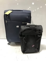 SAMSONITE BASE BOOST NAVY FABRIC SPINNER 66/24 MEDIUM /LARGE TO INCLUDE EASTPAK TRANVERZ XXS 25L 2-WHEELER TRAVEL TROLLEY BLACK