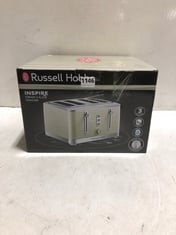 4 X ASSORTED APPLIANCES TO INCLUDE RUSSELL HOBBS INSPIRE CREAM 4 SLICE TOASTER