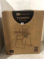 KINDERKRAFT YUMMY HIGHCHAIR GREY RRP- £100