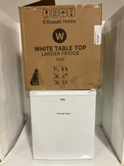 RUSSELL HOBBS WHITE TABLE TOP LARDER FRIDGE MODEL NO-RHTTLF2E1W RRP- £119