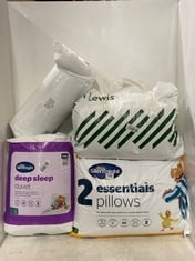 4 X ASSORTED BEDDING TO INCLUDE SILENTNIGHT DEEP SLEEP SUPER KING DUVET 7.5TOG