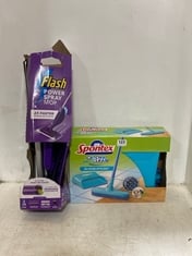 FLASH POWER SPRAY MOP TO INCLUDE SPONTEX CATCH & CLEAN SWEEPER