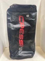 CRESSI GORILLA PRO BAG WITH WHEELS BLACK WITH RED LOGO RRP- £143