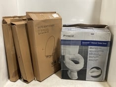 4 X ASSORTED TOILET SEATS TO INCLUDE HOMECROFT RAISED TOILET SEAT