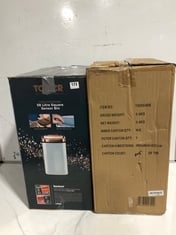 2 X TOWER ROSE GOLD EDITION - 58L SQUARE SENSOR BINS