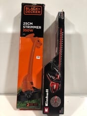 3 X ASSORTED GARDENING ITEMS TO INCLUDE EINHELL CLASSIC CORDLESS HEDGE TRIMMER GC-CH 1846 LI KIT