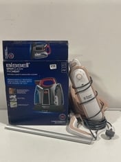 BISSELL SPOTCLEAN PROHEAT PORTABLE CARPET & UPHOLSTERY CLEANER TO INCLUDE RUSSELL HOBBS STEAM & CLEAN STEAM MOP