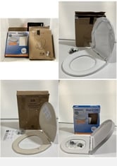 5 X ASSORTED TOILET SEATS TO INCLUDE EURO SHOWERS SHORT D-SHAPE ONE TOILET SEAT WHITE