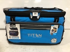 TITAN DEEP FREEZE 48 CAN ZIPPERLESS HARDBODY COOLER IN BLUE