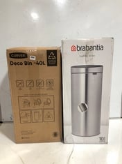 BRABANTIA TOUCH BIN 30 LITRE TO INCLUDE CURVER DECO BIN 40 LITRE