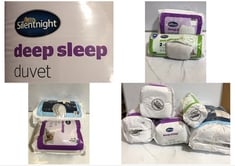 5 X ASSORTED SILENTNIGHT BEDDING TO INCLUDE DEEP SLEEP KING SIZE DUVET 7.5TOG