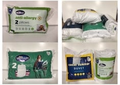 4 X ASSORTED SILENTNIGHT BEDDING TO INCLUDE ANTI-ALLERGY SINGLE DUVET 7.5TOG