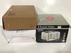 3 X ASSORTED KITCHEN ITEMS TO INCLUDE RUSSELL HOBBS INSPIRE CREAM 4 SLICE TOASTER