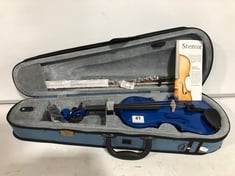 HARLEQUIN STENTOR VIOLIN 1/2 IN BLUE WITH CASE RRP- £135